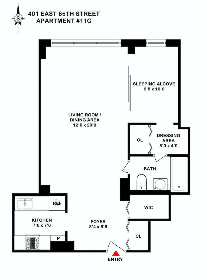 Floorplan for 401 East 65th Street, 11C