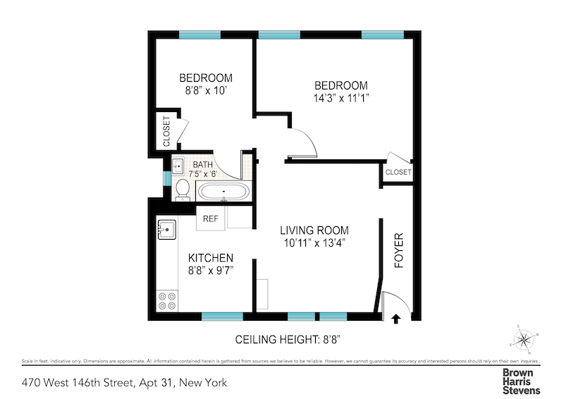 Floorplan for 470 West 146th Street, 31