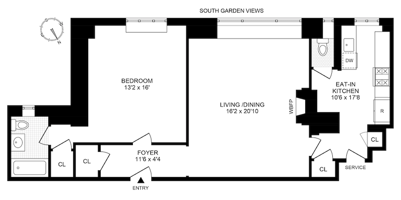Floorplan for 40 -50 East 10th Street, 1D