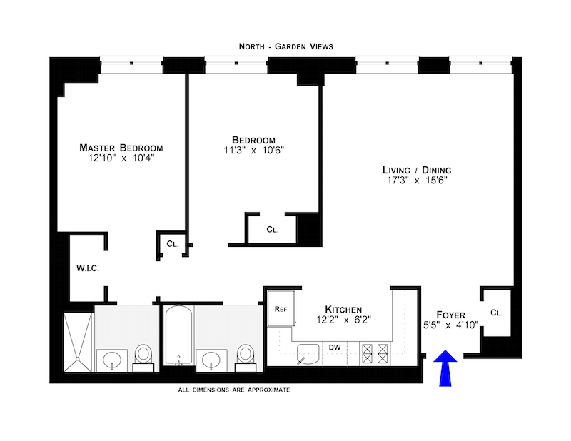 Floorplan for 310 West 120th Street, 3K