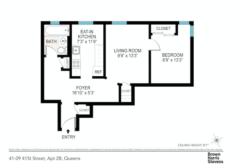 Floorplan for 41 -09 41st St, 2B