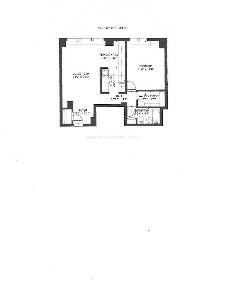 Floorplan for 515 East 85th Street, 3D
