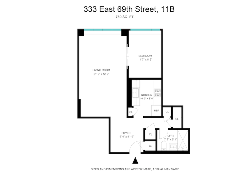 Floorplan for 333 East 69th Street, 11B
