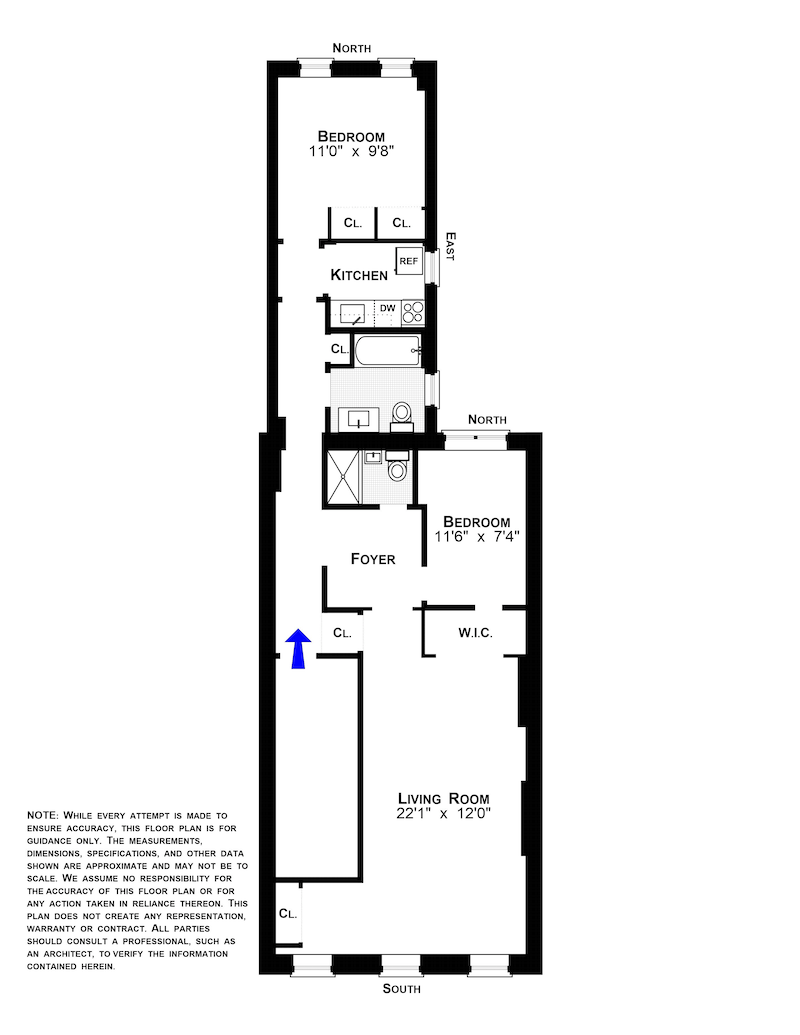 Floorplan for 331 East 65th Street, 2A
