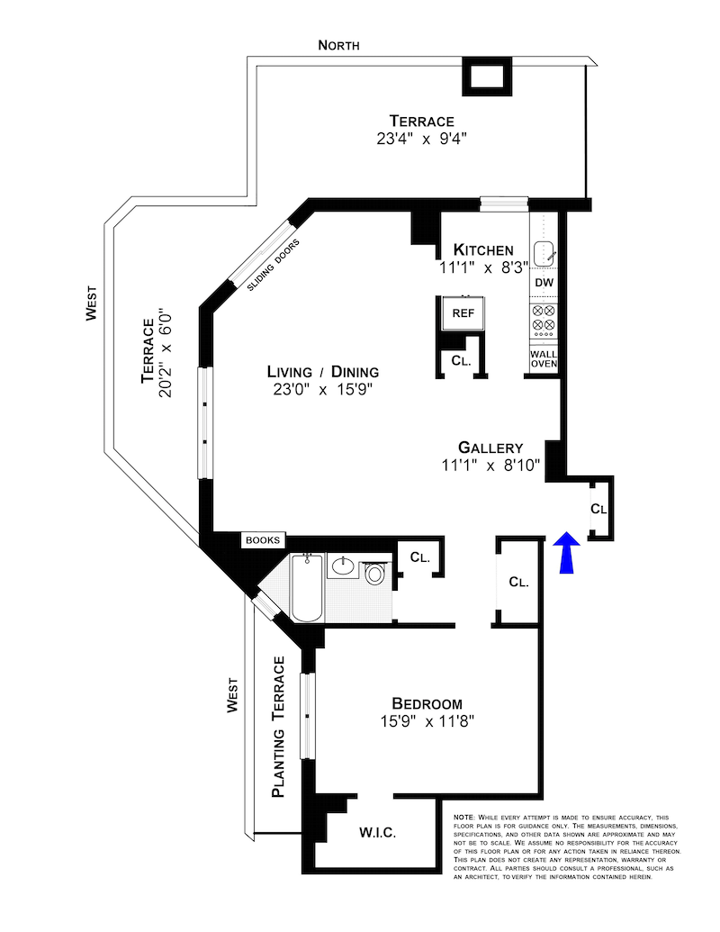 Floorplan for 301 East 48th Street, 18E