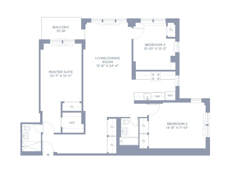 Floorplan for 5700 Arlington Avenue, 5U