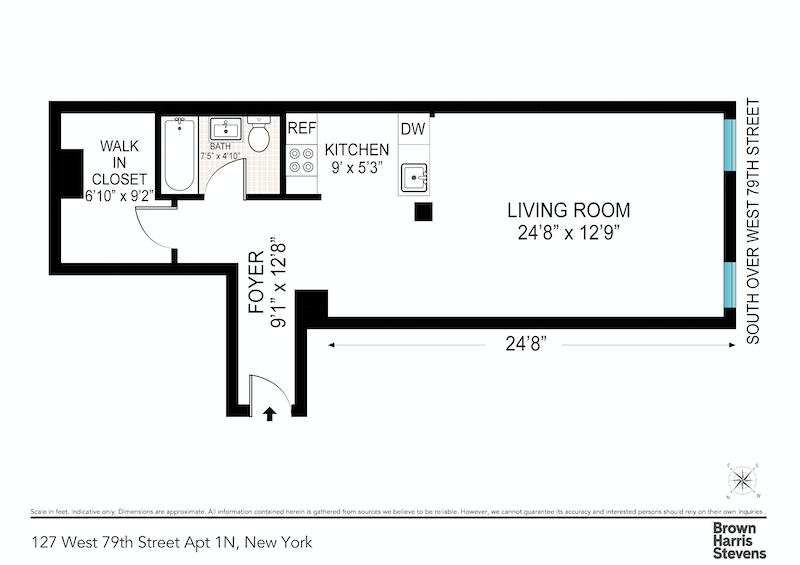 Floorplan for 127 West 79th Street, 1N