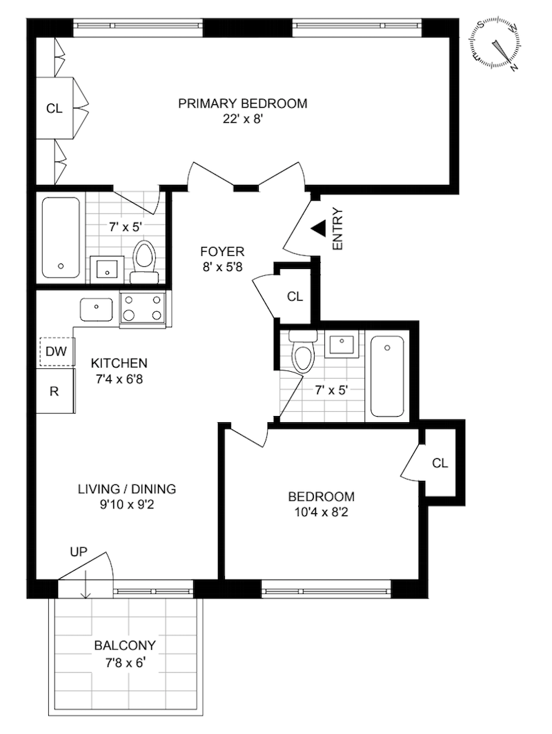 Floorplan for 137 Prospect Avenue, 3A