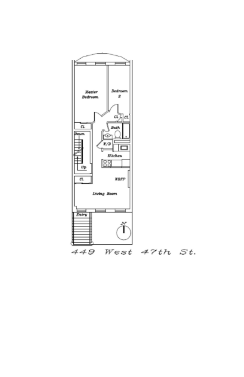 Floorplan for 449 West, 47th Street, 4