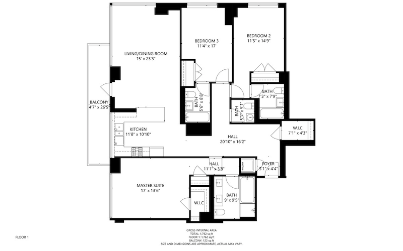 Floorplan for 640 West 237th Street, 11B