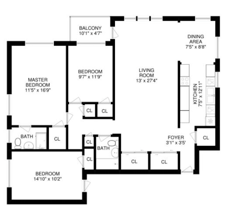 Floorplan for 3750 Hudson Manor Terrace, 2FLCE
