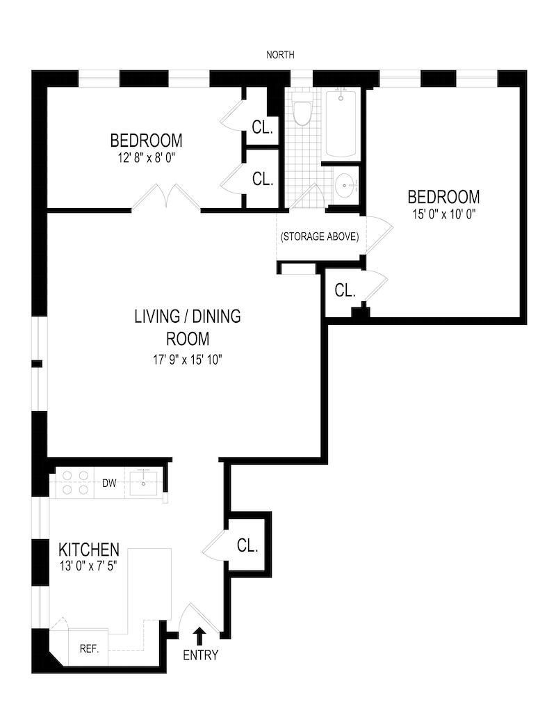 Floorplan for 333 East 80th Street, 1A