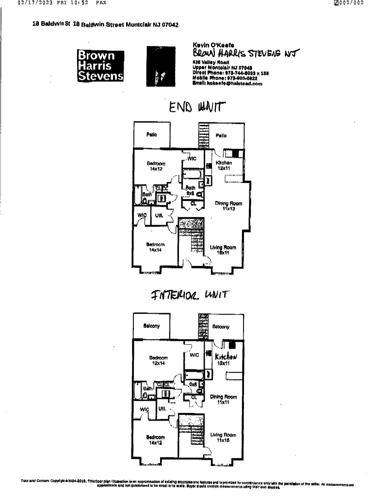 Floorplan for 18 Baldwin Street, 3C