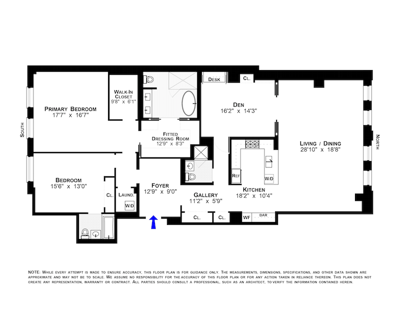 Floorplan for 416 Washington Street, 3E
