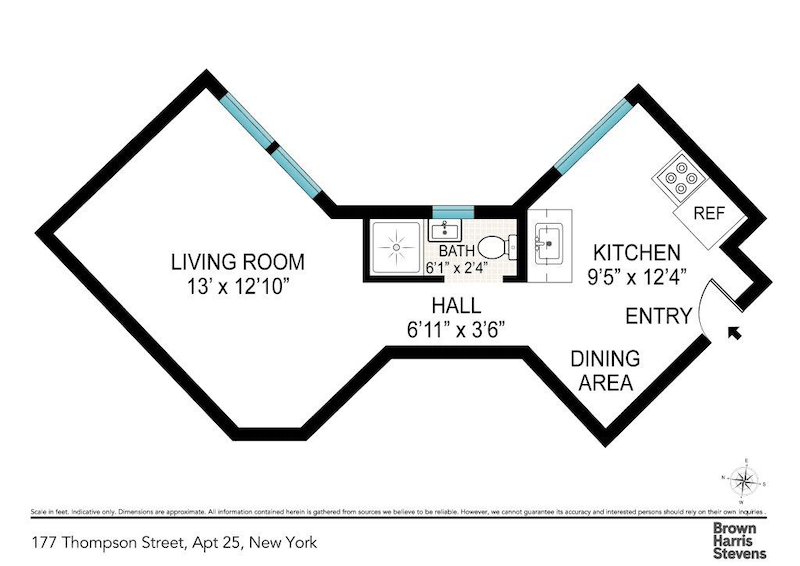 Floorplan for 177 Thompson Street, 25