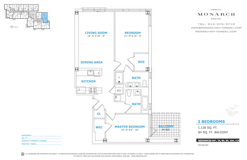 Floorplan for 701 Ridgehill Boulevard, 6A