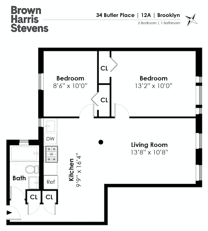 Floorplan for 34 Butler Place, 12A