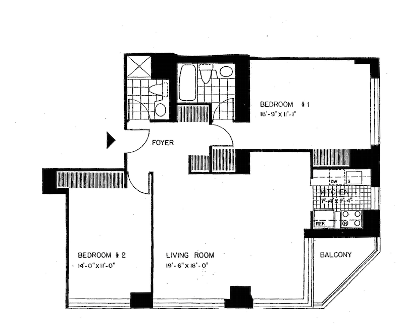 Floorplan for 236 East 47th Street, 23E