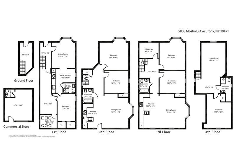Floorplan for 5808 Mosholu Avenue, HOUSE