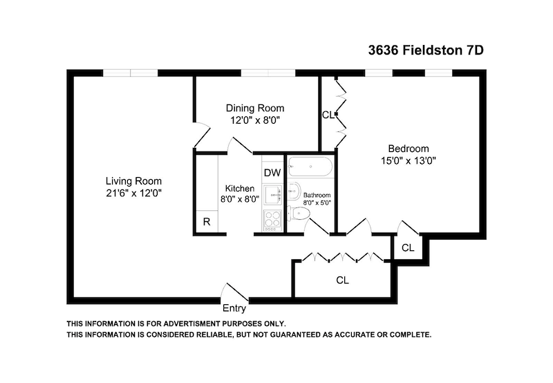 Floorplan for 3636 Fieldston Road, 7D