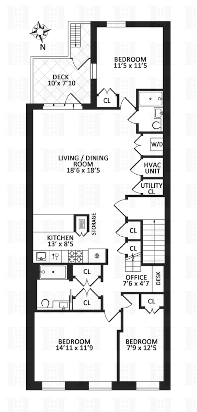 Floorplan for 132 2nd Place, 5