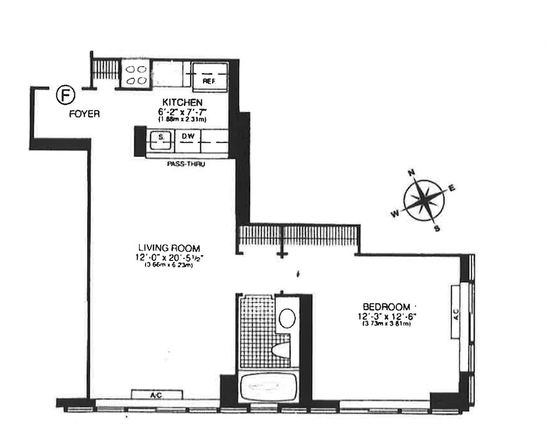 Floorplan for 445 Fifth Avenue, 12F