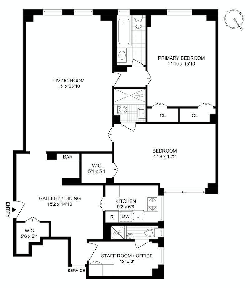 Floorplan for 435 East 57th Street, 5A