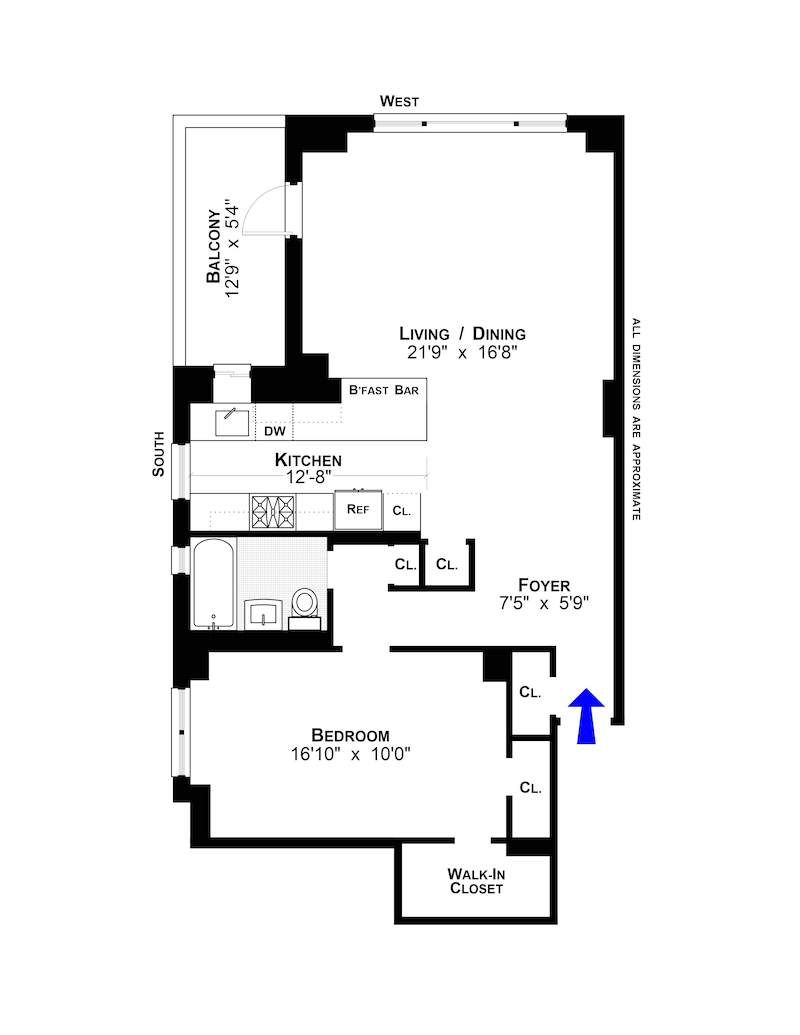 Floorplan for 473 FDR Drive, K1803