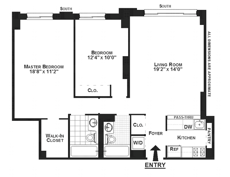 Floorplan for 101 West 79th Street, 5C