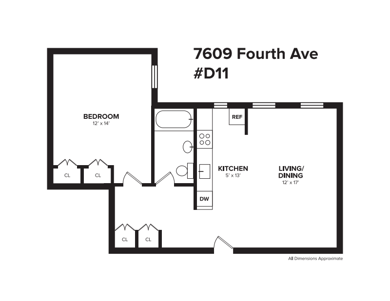 Floorplan for 7609 4th Avenue, D11