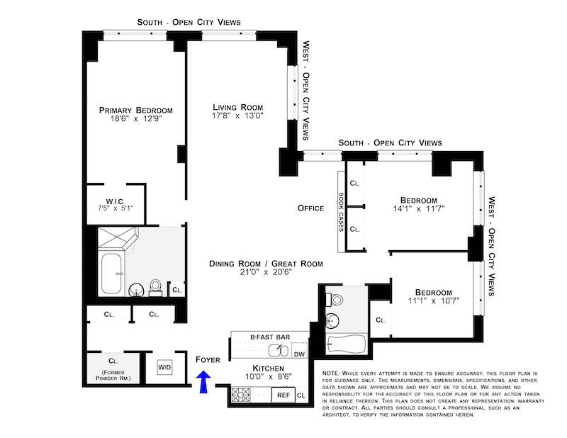 Floorplan for 380 Lenox Avenue, 9D