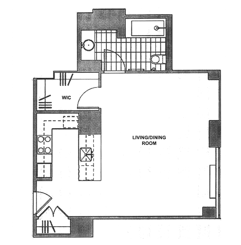 Floorplan for 322 West 57th Street, 29Q