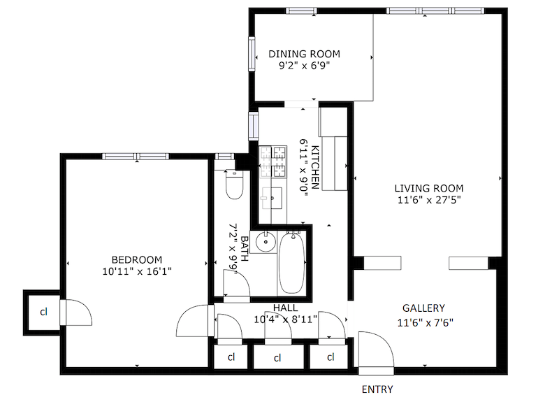 Floorplan for 77-34 113th Street, 5A