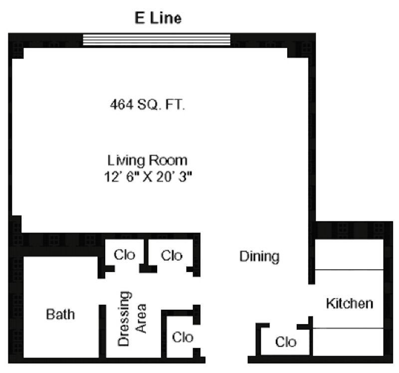 Floorplan for 235 Adams Street, 8E