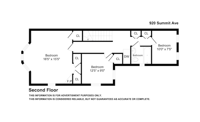 Floorplan for Three Story Single Family Home 