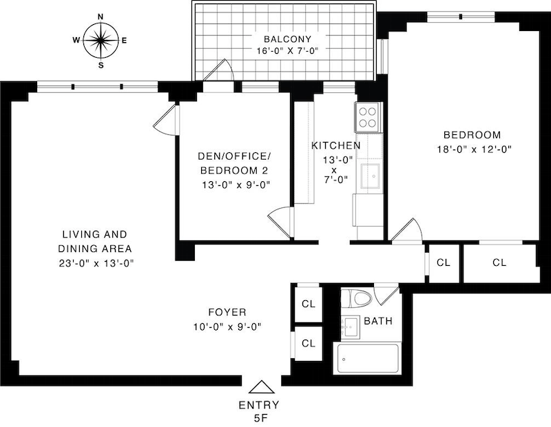 Floorplan for 3135 Johnson Avenue, 5F