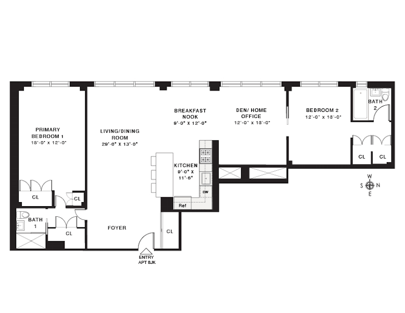Floorplan for 3935 Blackstone Avenue, 8JK