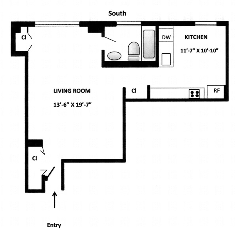 Floorplan for 1020 Grand Concourse, 17RR