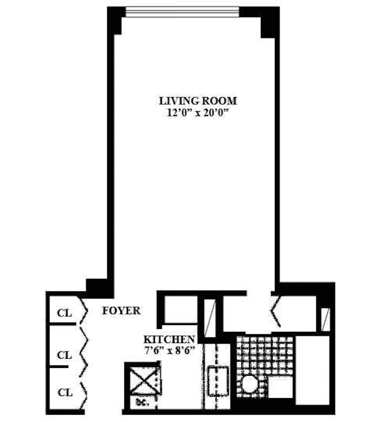 Floorplan for 165 West 66th Street, 15M
