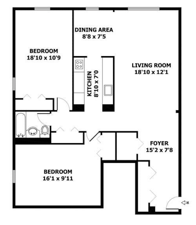 Floorplan for 3901 Independence Avenue, 6F
