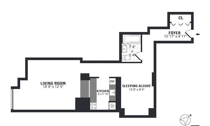 Floorplan for 88 Greenwich Street, 629