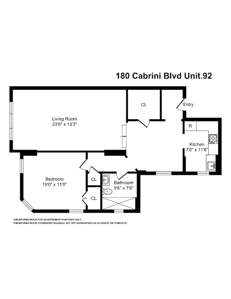 Floorplan for 180 Cabrini Blvd, 92