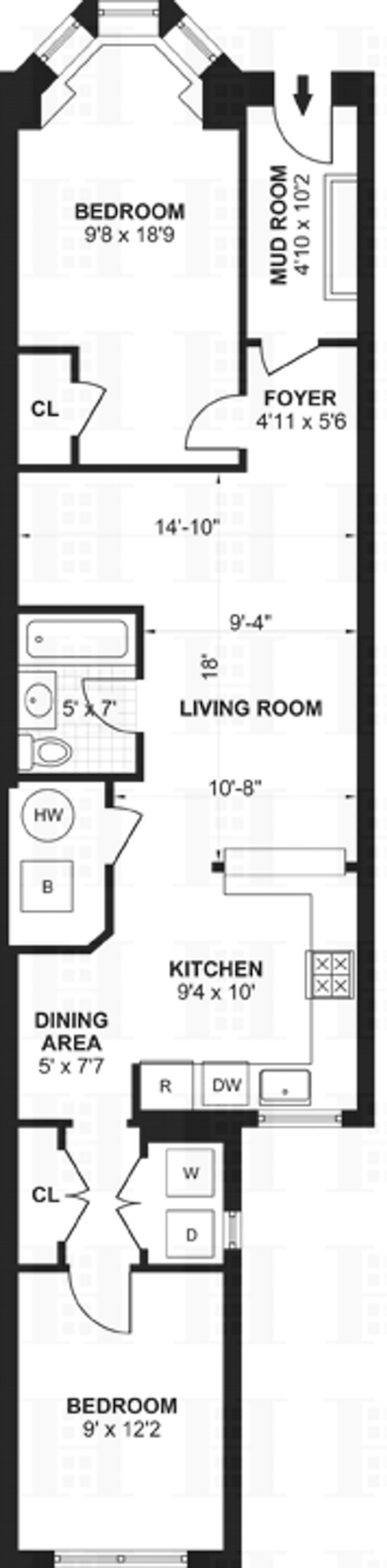 Floorplan for 585 Fourth Street, GARDEN