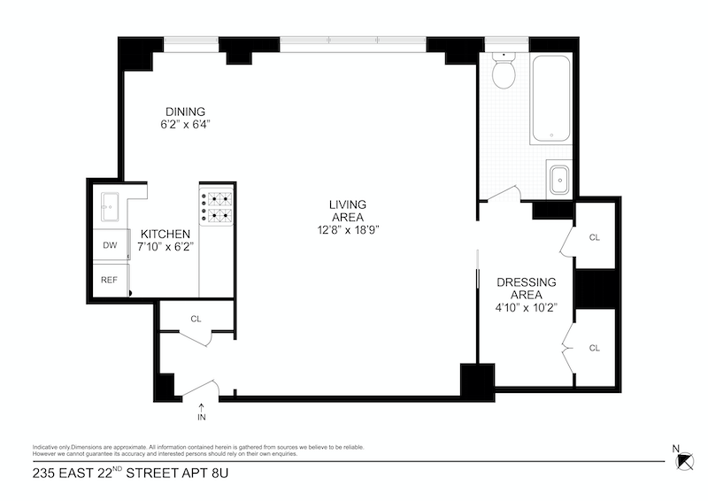 Floorplan for 235 East 22nd Street, 8U