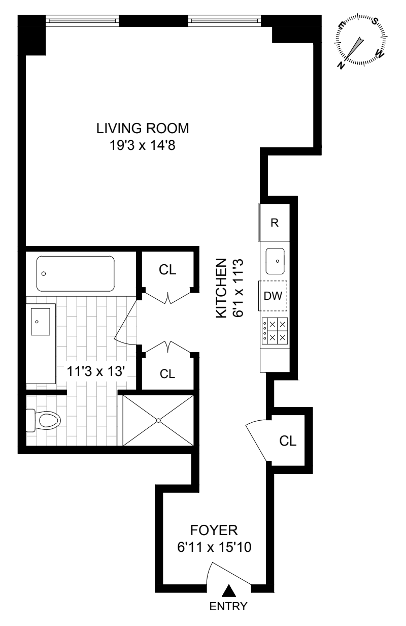 Floorplan for 20 Pine Street, 709