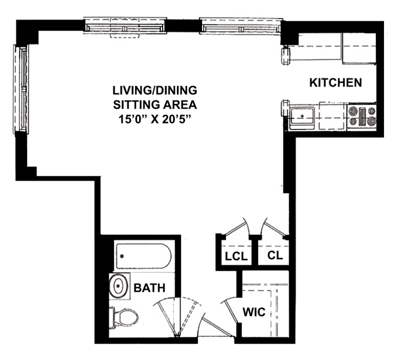 Floorplan for 279 West 117th Street, 6L
