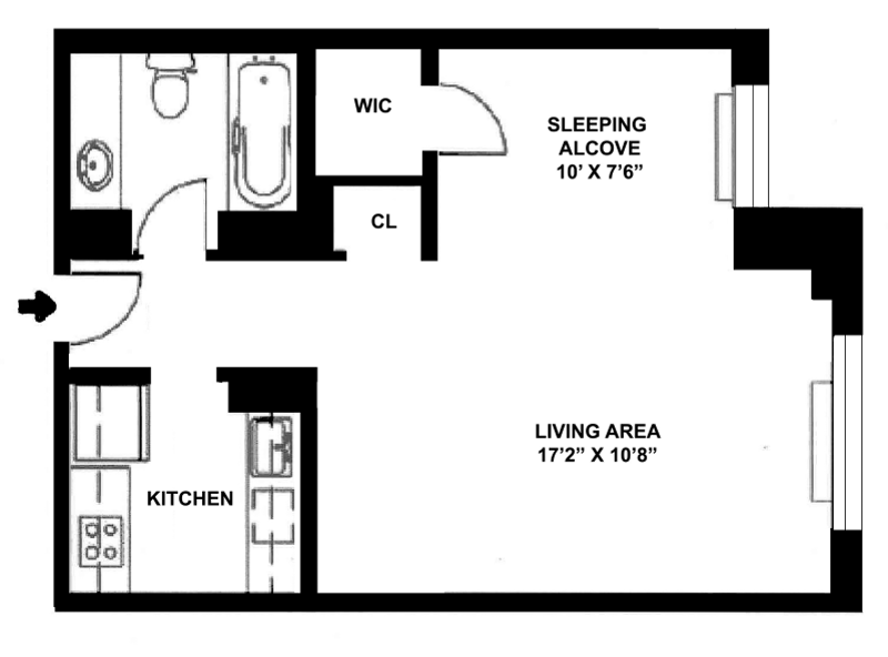 Floorplan for 145 East 48th Street, 15A