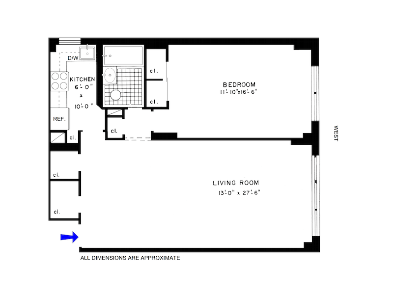 Floorplan for 200 East 15th Street, 7D