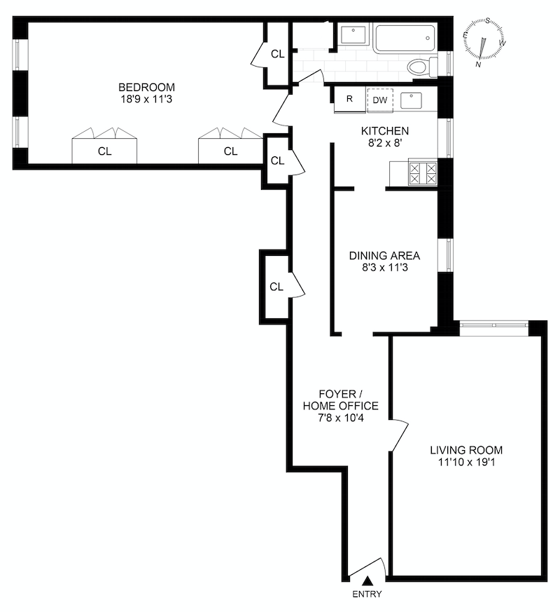 Floorplan for 163 Ocean Avenue, 1L