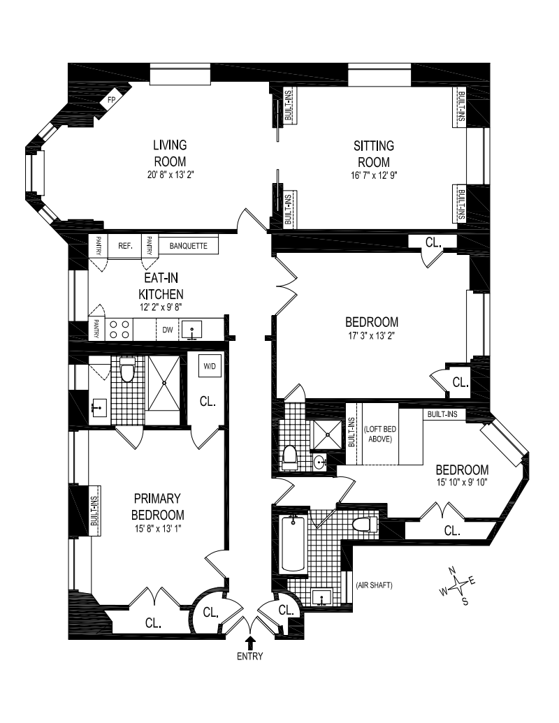 Floorplan for 2109 Broadway, 4144